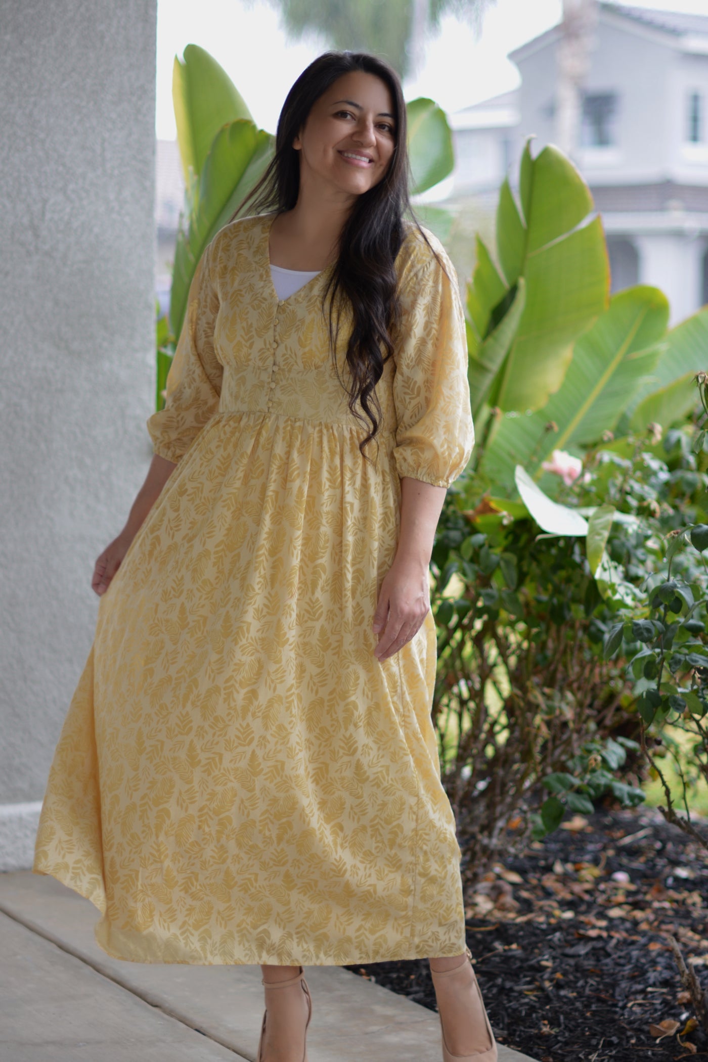 Julisa Yellow Floral Dress