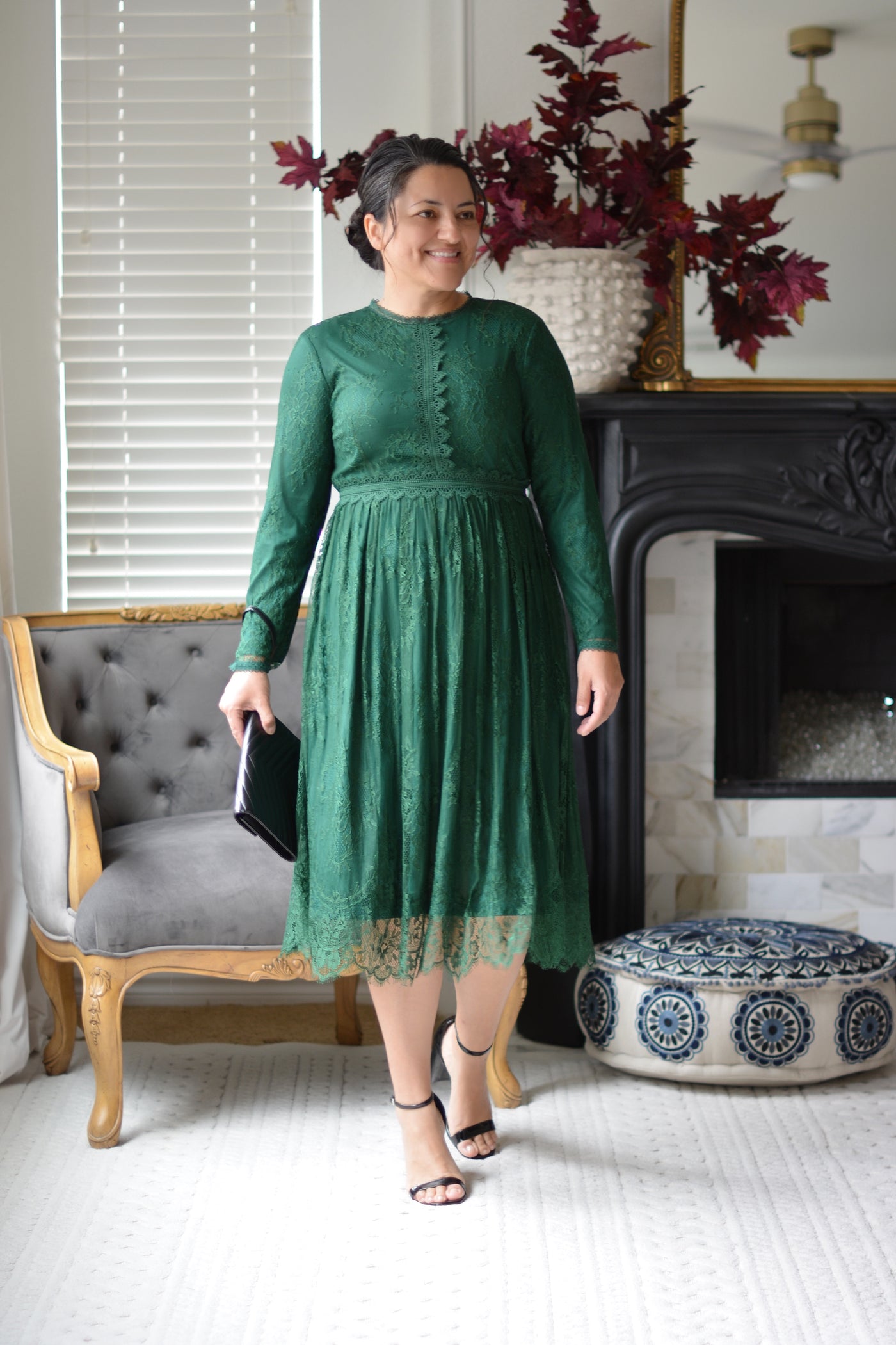 Sydney Emerald Green Lace Dress
