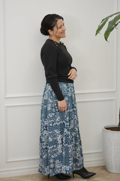 Maggie Teal Maxi Skirt