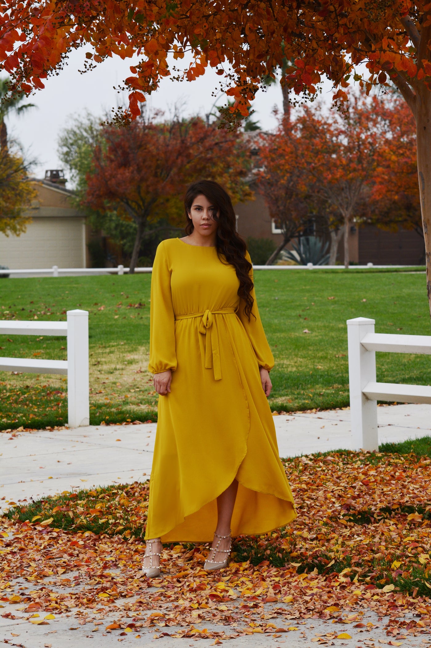 Paris Mustard Yellow Maxi Dress