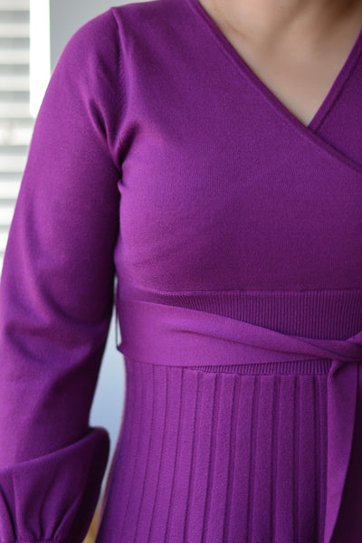 Chantal Magenta Knit Dress