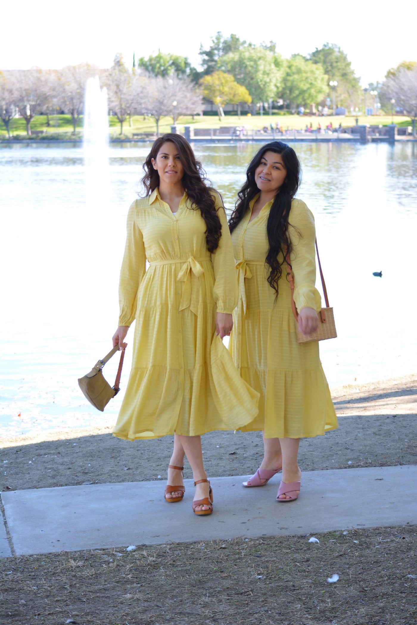 Constance Yellow Tiered Dress