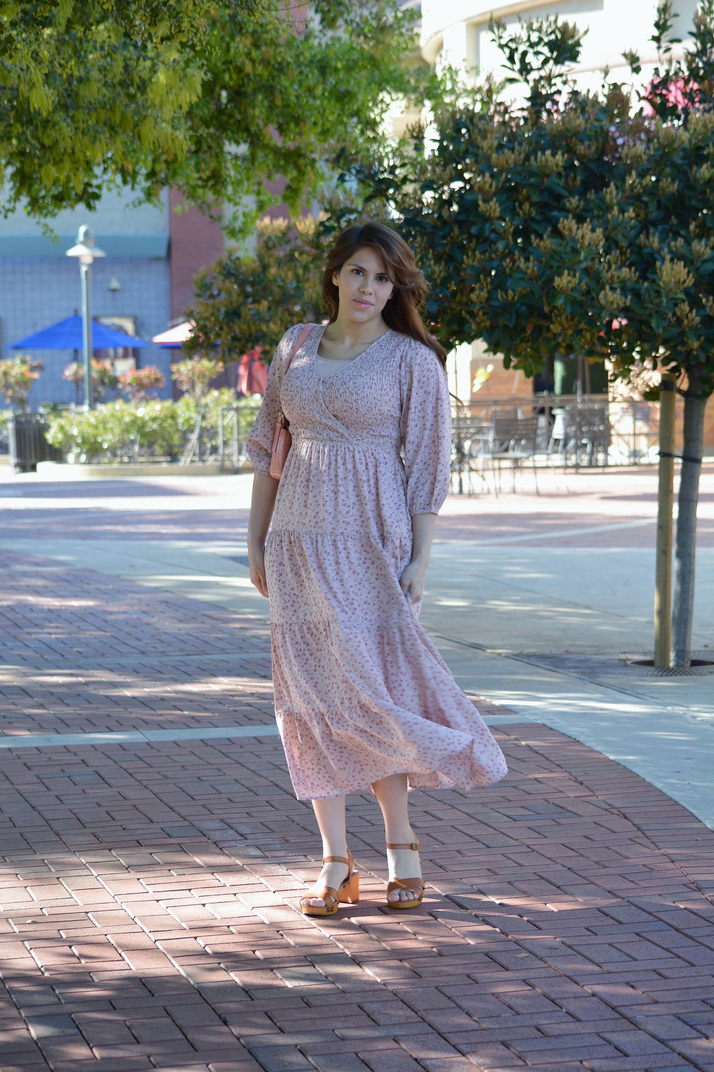 Sloan Pink Floral Maxi Dress