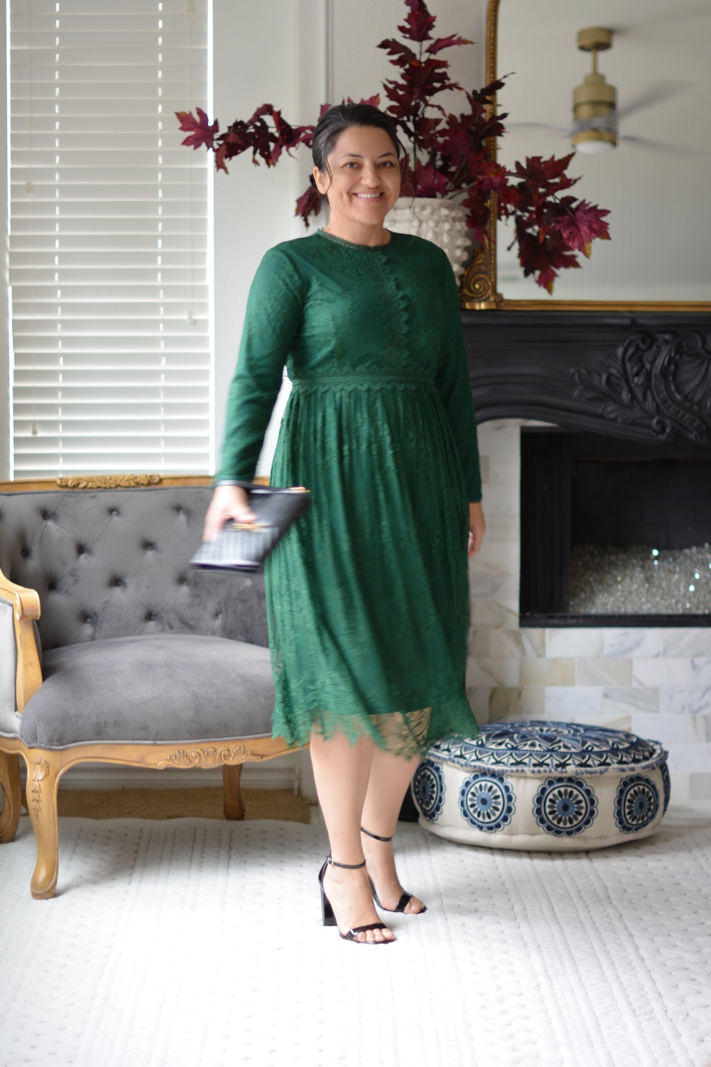 Sydney Emerald Green Lace Dress