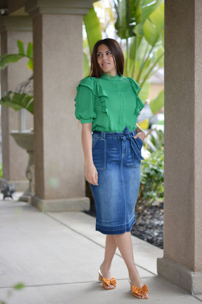 Earlene Denim Skirt