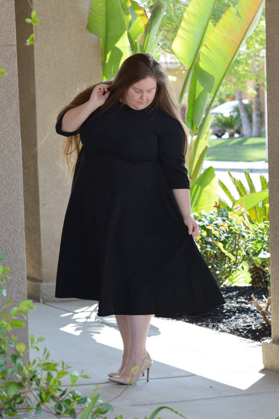 Millie Black Full Midi Dress