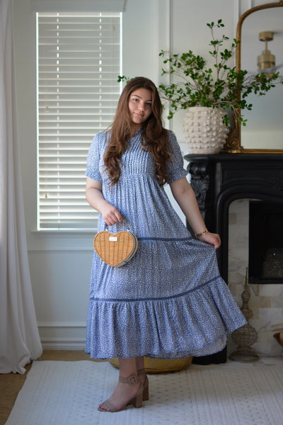 Emmie Blue Crochet Dress
