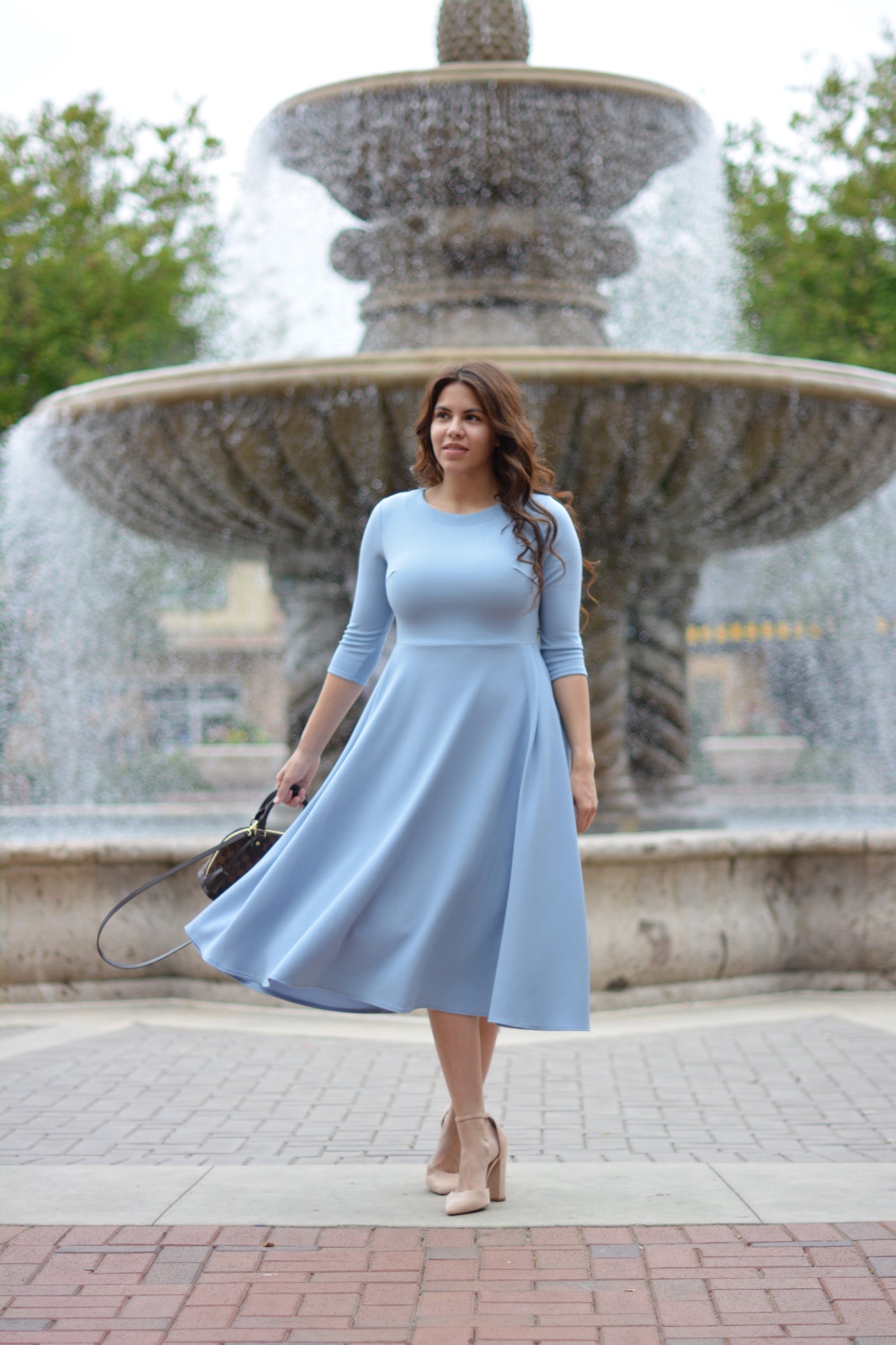 Valencia Blue Midi Dress