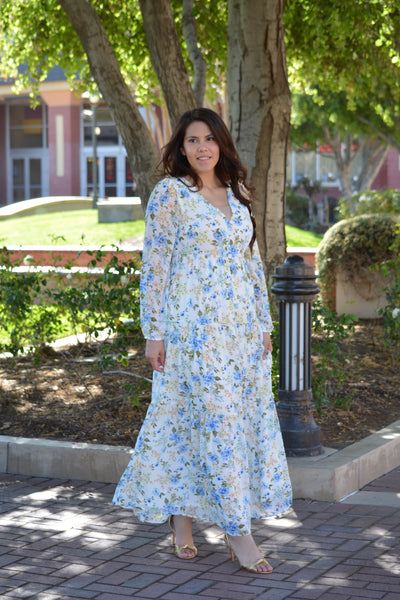 Selena Ivory Floral Maxi Dress