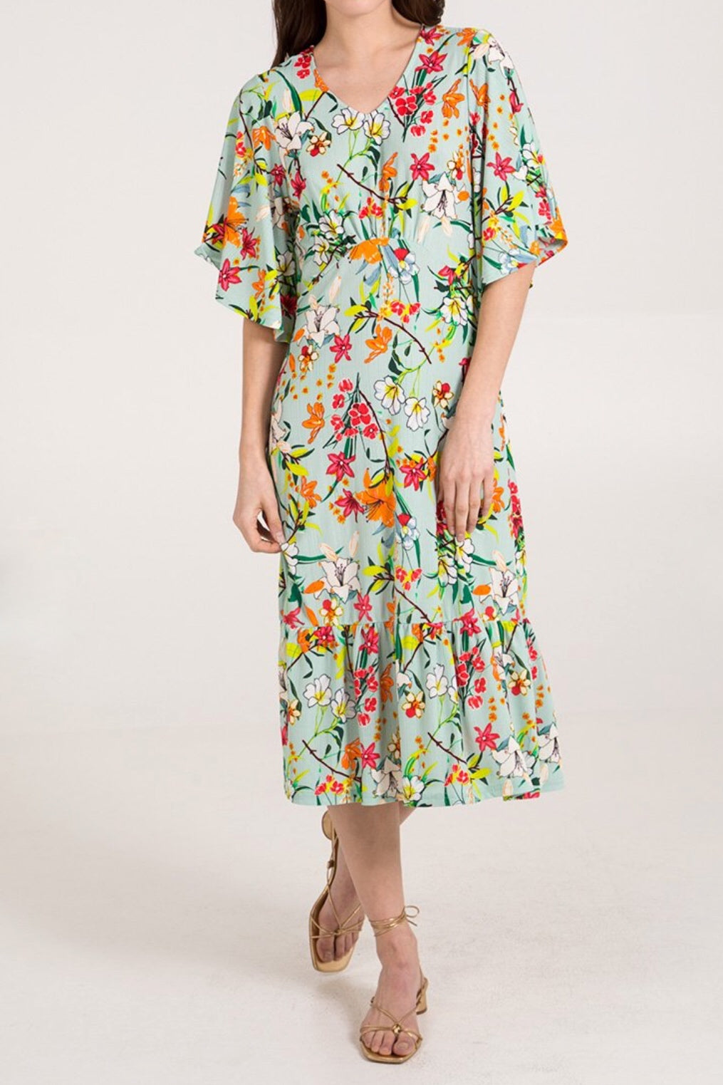 Ashley Mint Floral Dress