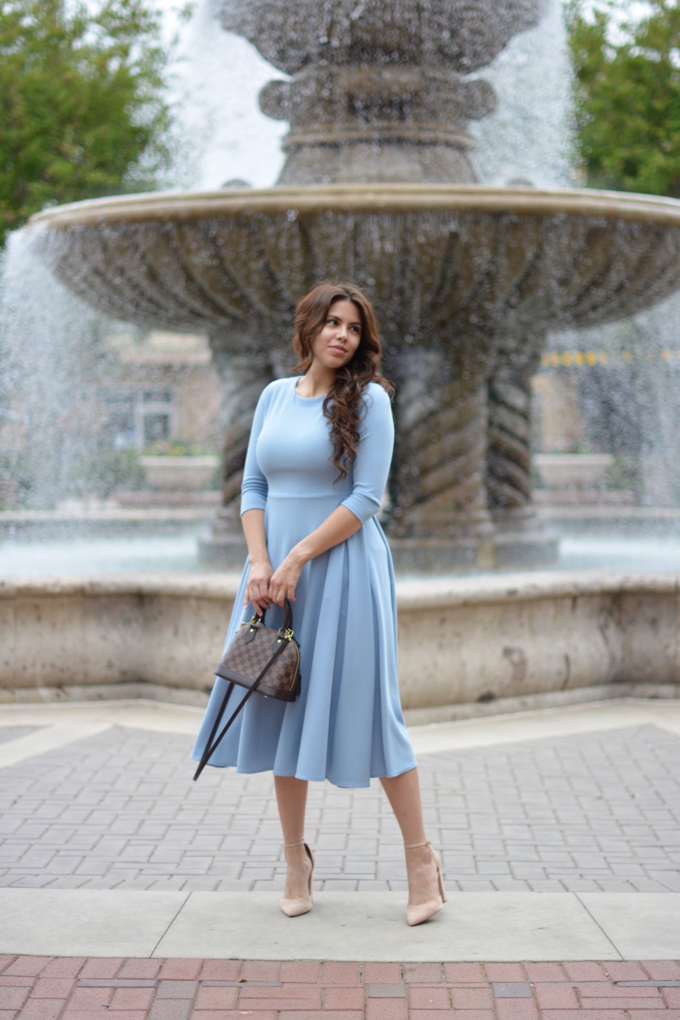 Valencia Blue Midi Dress