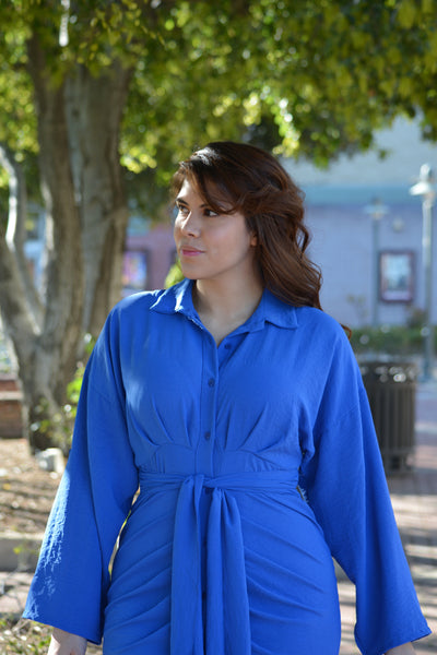 Savannah Royal Blue Midi Dress