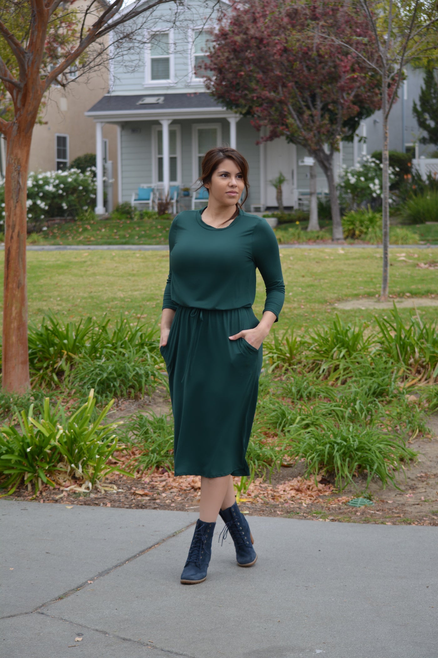 Aria Emerald Green Jogger Dress