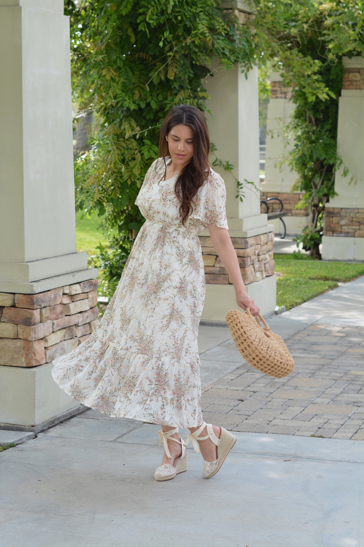 Cami Floral Embroidered Maxi Dress